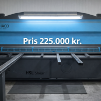 Brugt HACO HSLX 3010 hydraulisk kulisseført pladesaks – 3000 x 10 mm